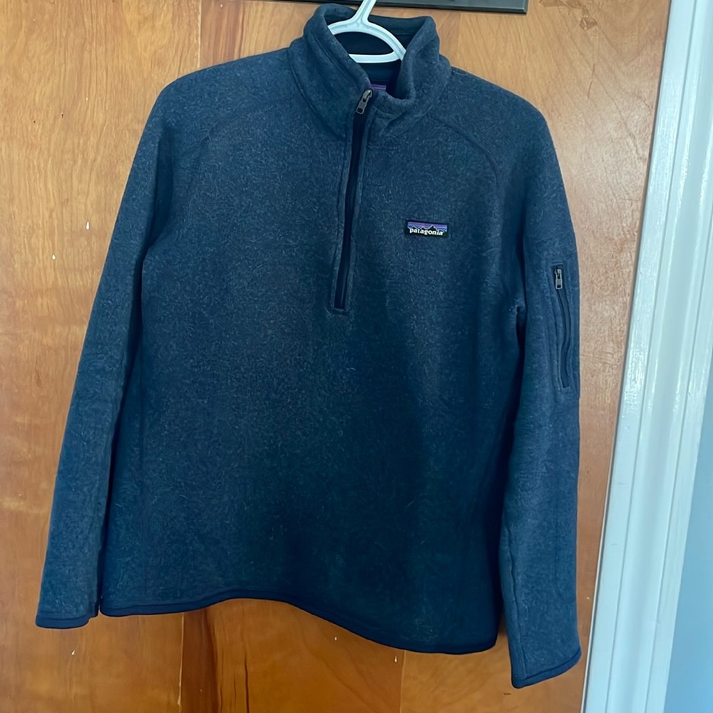 Patagonia navy-blue kids large 1/4 zip